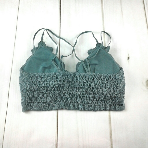 SALE Teal Green Lace Bralette - Picture 3 of 3